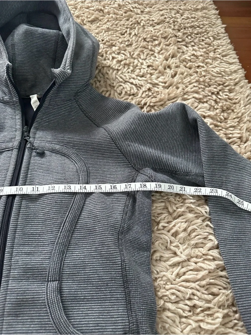 lululemon athletica Women's Gray Ribbed Hooded Jacket